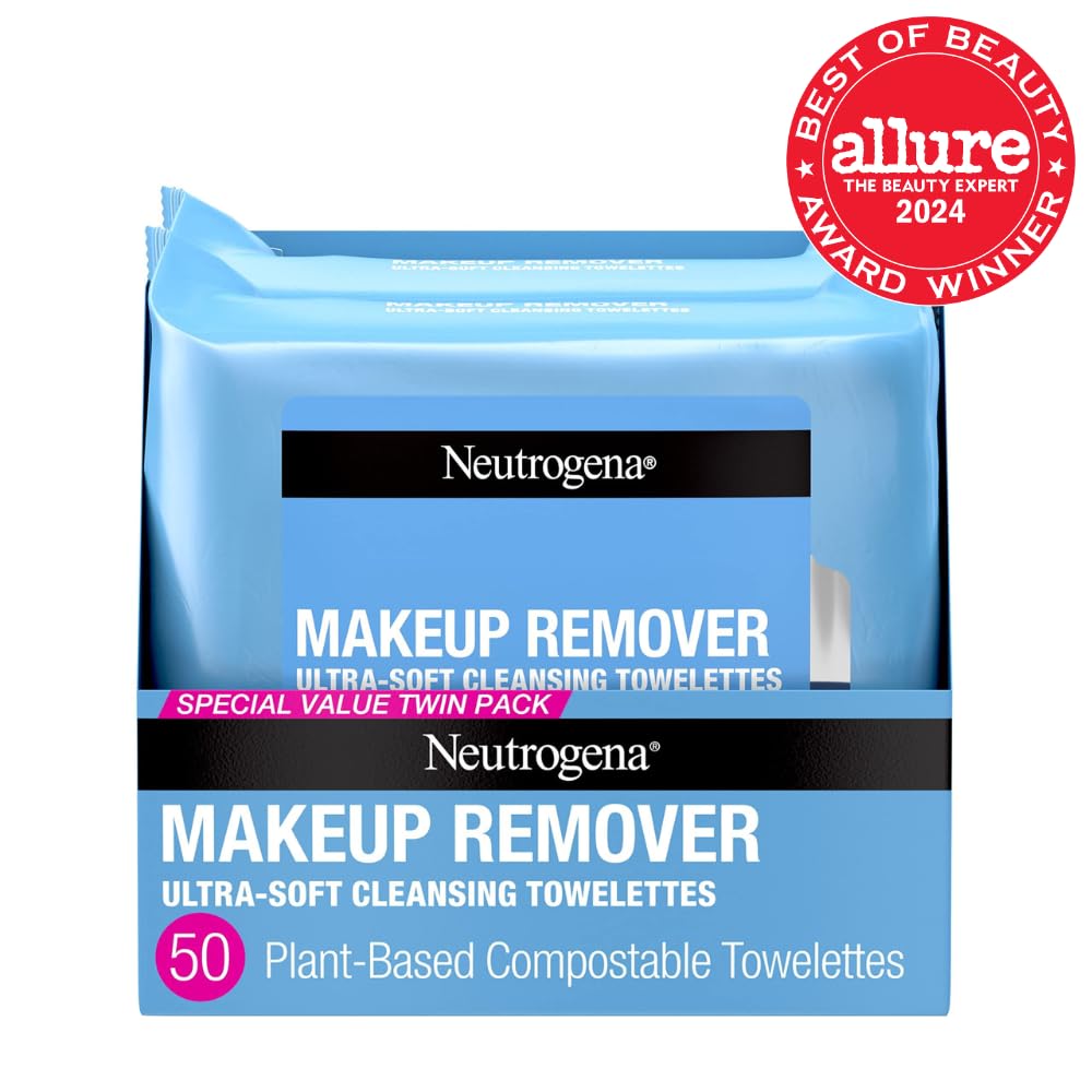 Neutrogena makiažo valymo servetėlės, 2x25 vnt