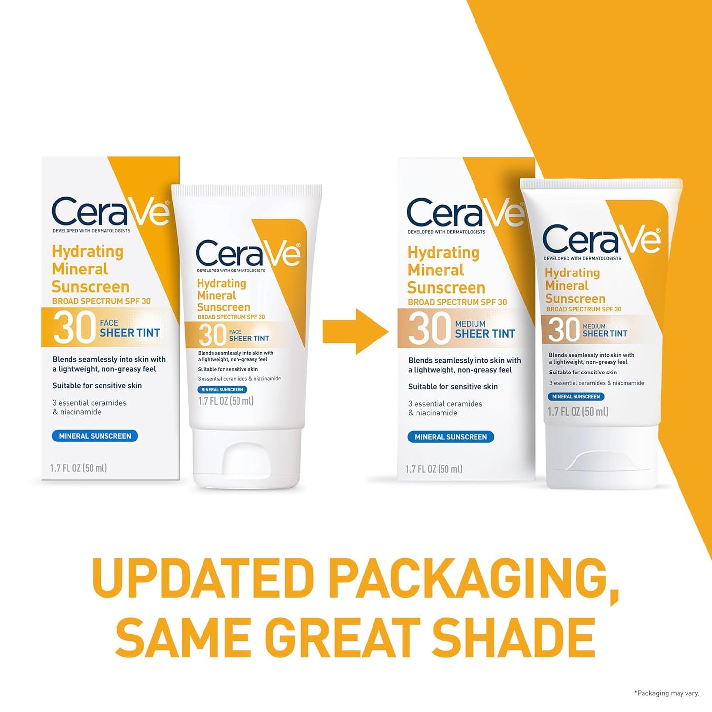 Cerave drėkinanti mineralinė apsauga nuo saulės su spalva, SPF 30