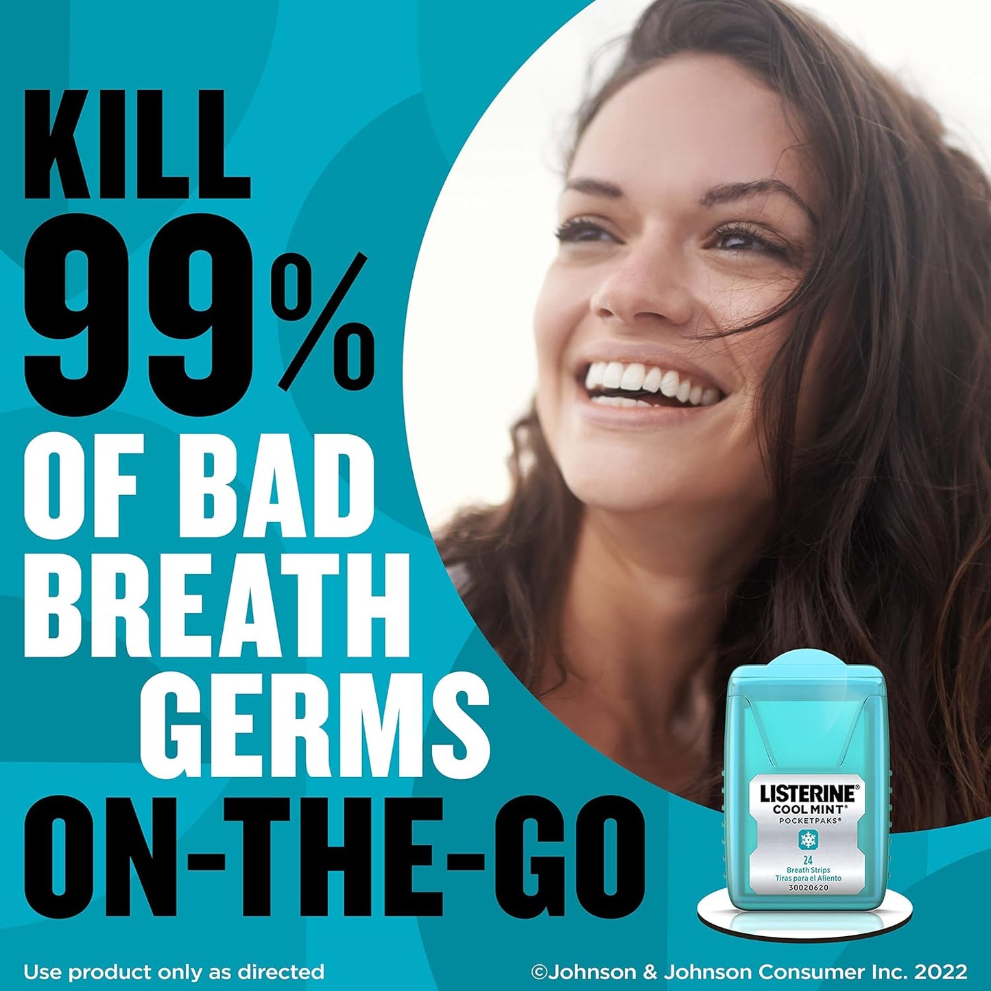 Listerine Cool Mint juostelės gaiviam burnos kvapui