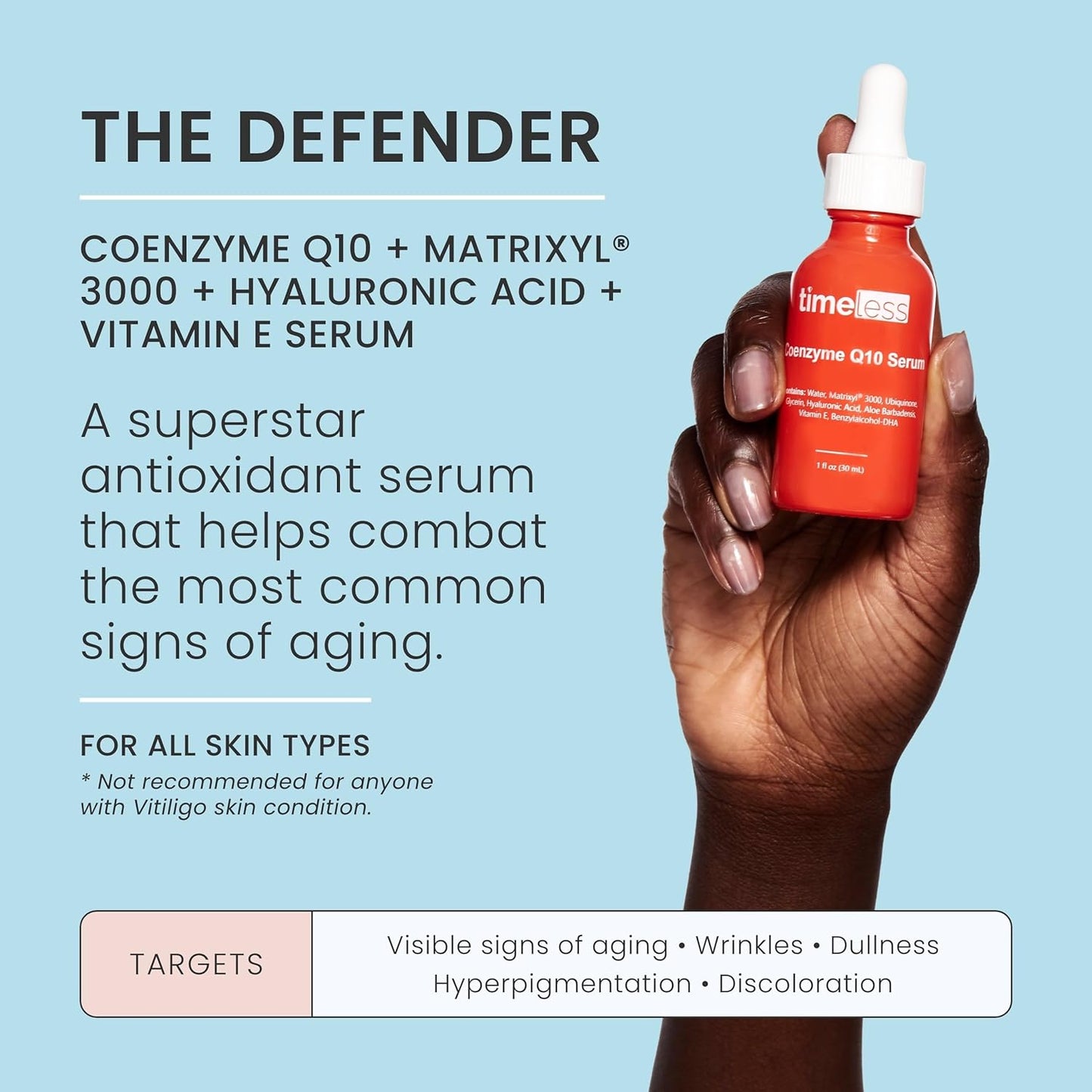 Timeless Vitamin C Serum + Ferulo Rūgštis ir Acid ir Kofermentas Q10 Serumų rinkinys