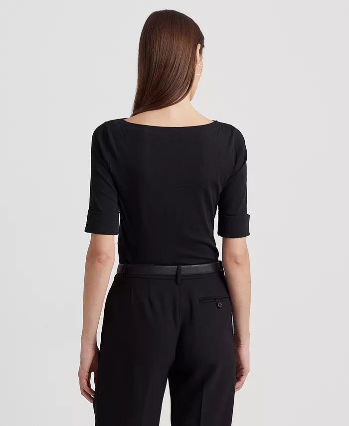 Stretch Boatneck Top