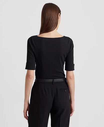 Stretch Boatneck Top