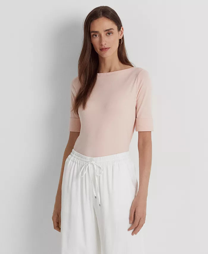 Stretch Boatneck Top
