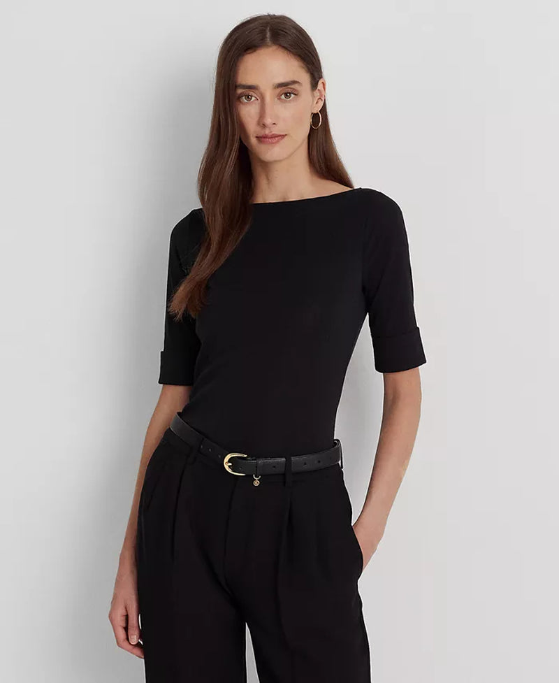 Stretch Boatneck Top