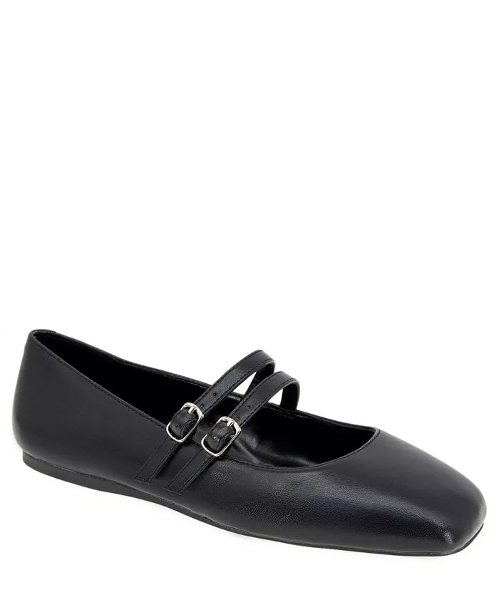 Moteriški Harisa Slip-On Buckle Square Toe Mary Jane balerinos bateliai