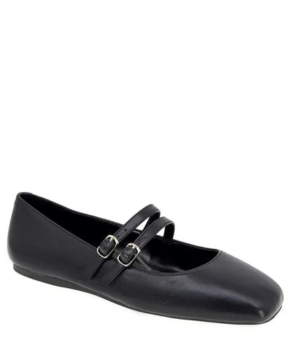 Moteriški Harisa Slip-On Buckle Square Toe Mary Jane balerinos bateliai