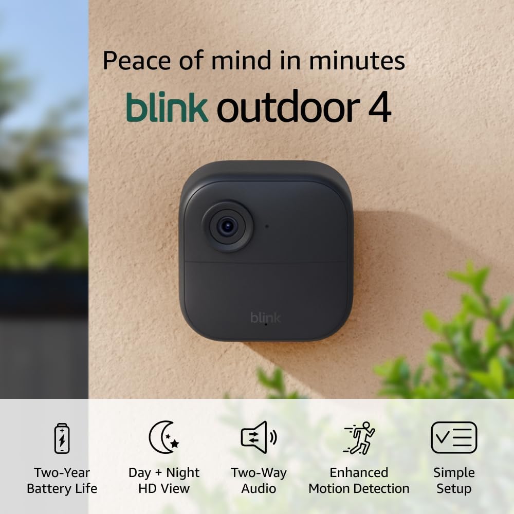 Blink Outdoor 4 – belaidė lauko/vidaus namų apsaugos kamera 