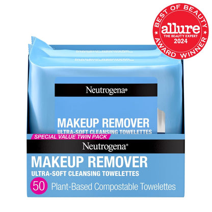 Neutrogena makiažo valymo servetėlės, 2x25 vnt