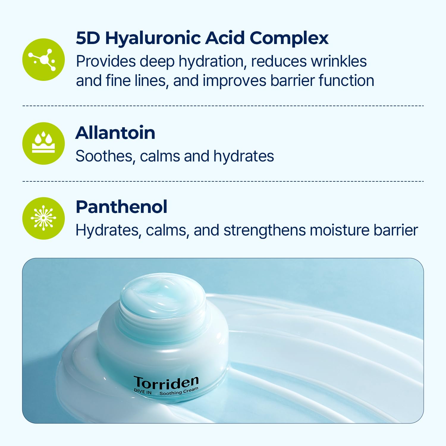 Torriden DIVE-IN Hyaluronic Acid Soothing Cream 