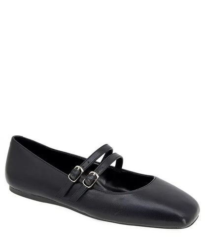 Moteriški Harisa Slip-On Buckle Square Toe Mary Jane balerinos bateliai