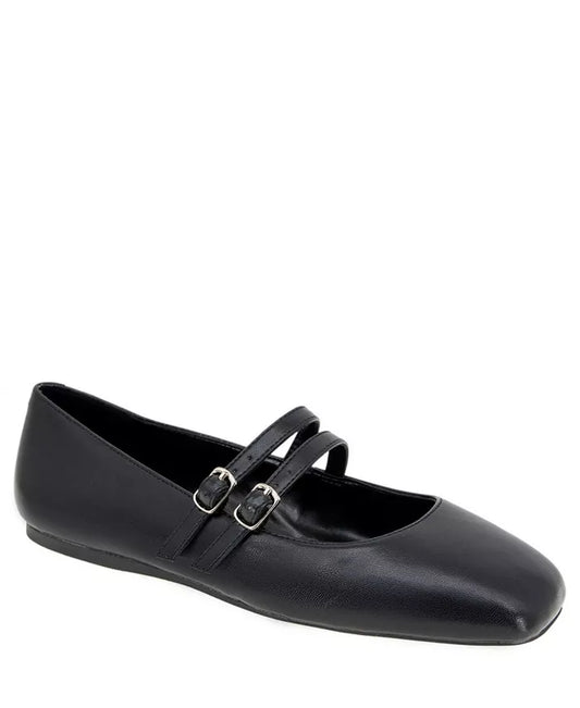 Moteriški Harisa Slip-On Buckle Square Toe Mary Jane balerinos bateliai