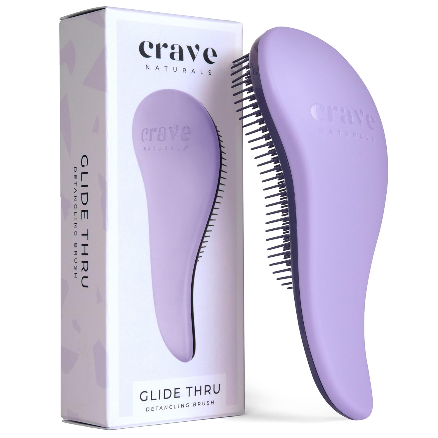 Crave Naturals Glide Thru Detangling Brush for Adults & Kids Hair 
