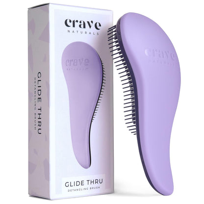 Crave Naturals Glide Thru Detangling Brush for Adults & Kids Hair 