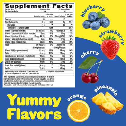 L’Il Critters Gummy Vites Daily Gummy Multivitamin for Kids, Vitamin C, D3 