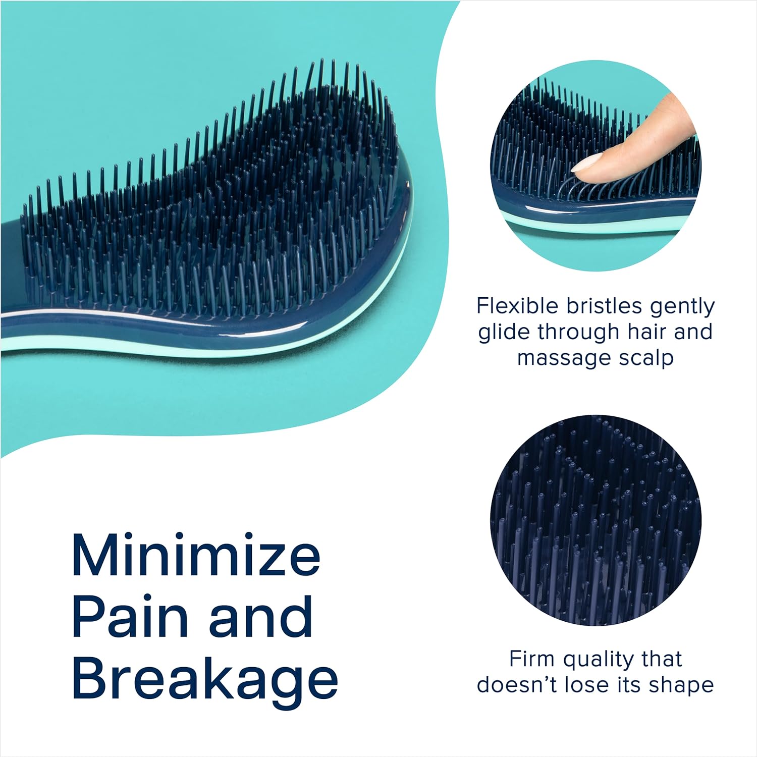 Crave Naturals Glide Thru Detangling Brush for Adults & Kids Hair 