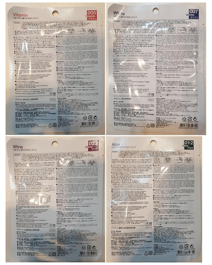 DERMAL Korejietiškos lakštinės veido kaukės, 24 vnt.  