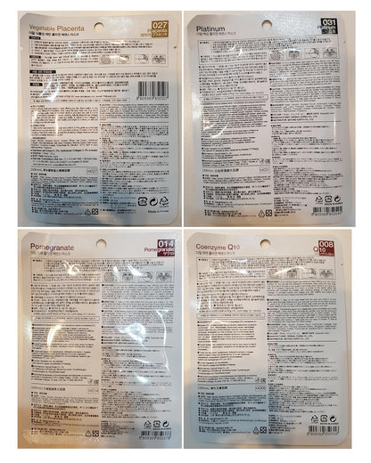 DERMAL Korejietiškos lakštinės veido kaukės, 24 vnt.  