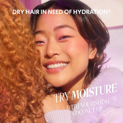 MONDAY HAIRCARE Moisture Shampoo + Conditioner Set for Dry, Coarse, Stressed, Coily & Curly Hair, Made from Coconut Oil, Rice Protein, Shea Butter, & Vitamin E, All-Natural, 12 Fl Oz (Pack of 2)