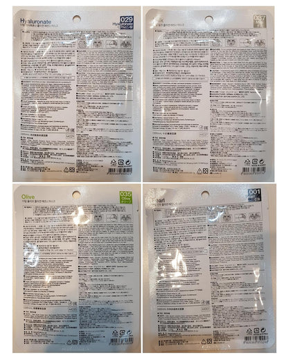DERMAL Korejietiškos lakštinės veido kaukės, 24 vnt.  